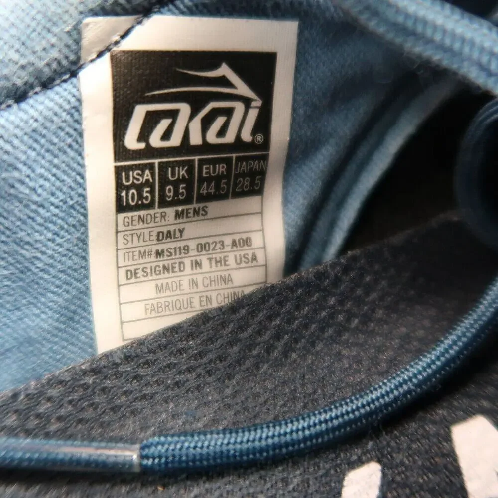 Lakai Shoes Mens 10.5 Sneakers Skate Casual Daly Canvas Footwear Lace Up Active